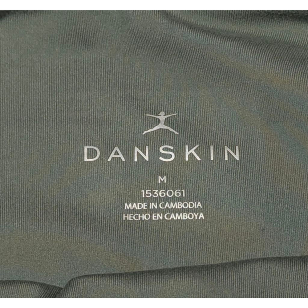 Danskin Olive Green High Rise Leggings M Yoga Pants Pocket - Picture 3 of 3
